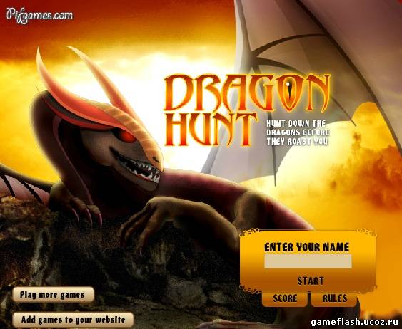 Flash игра онлайн Драконья охота