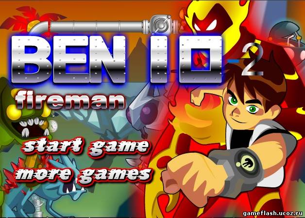 Флеш игра Бен 10 Огненный человек