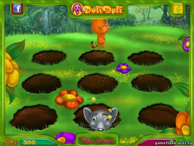 Flash игра для девочек Сиси ловит мышей