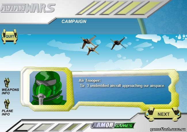 Flash game леталка онлайн Avian Wars