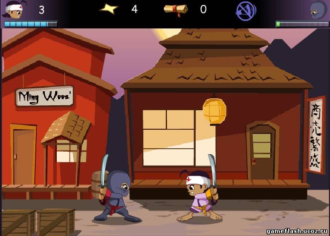 Онлайн флеш игра 3 Foot Ninja